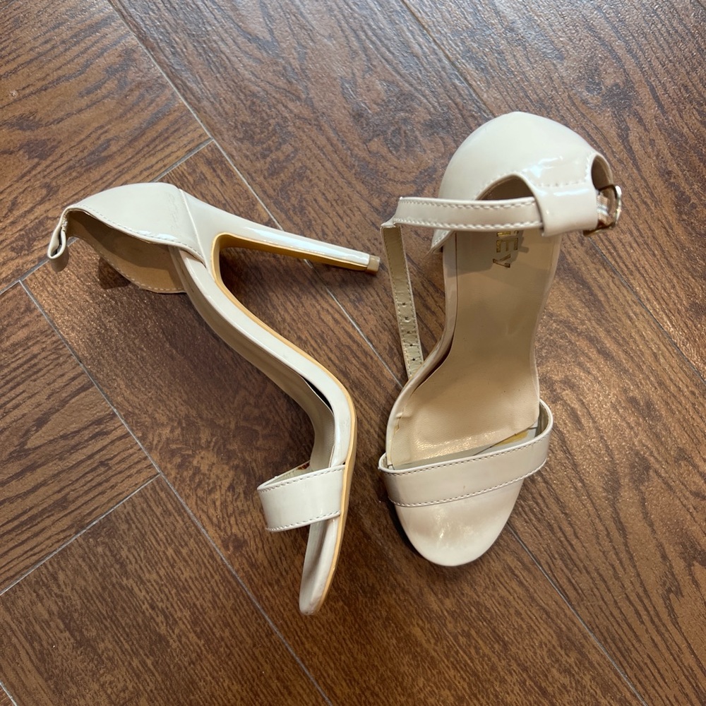 Classic Cream Ankle Strap Stiletto Sandals